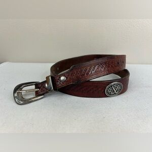 Vintage Brown Leather Golf Men's Belt Size 36 Golfing Sports Western Country